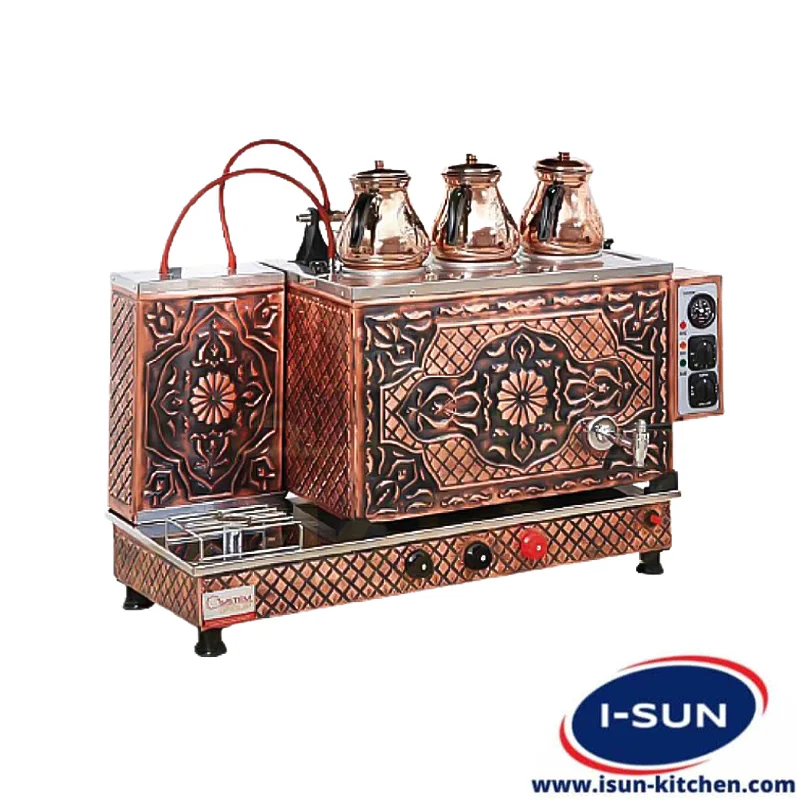 سماور مراکشی 3 قوری برقی گازی