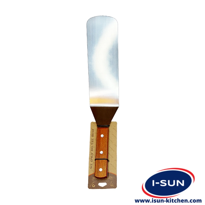 کاردک باریک خم دسته چوبی