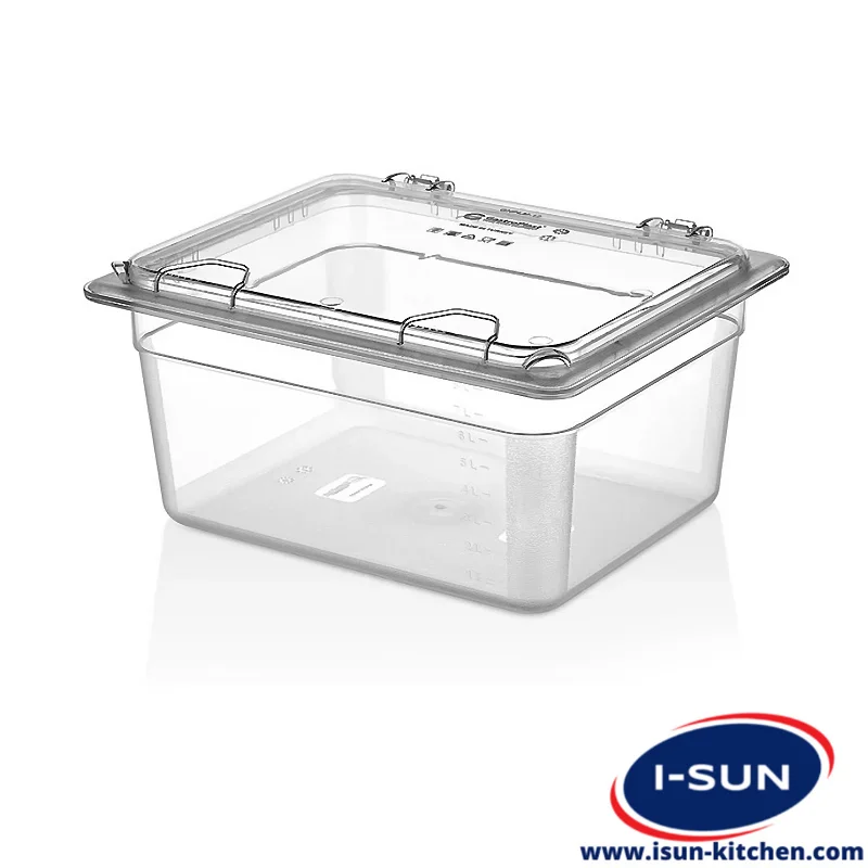 ظرف سس 1/2 عمق 15 شفاف درب دار