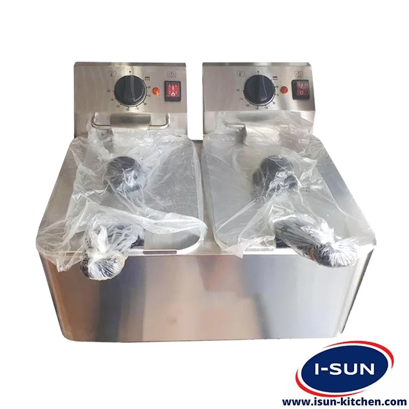 سرخ کن 2 لگن برقی با شیر تخلیه دیاموند