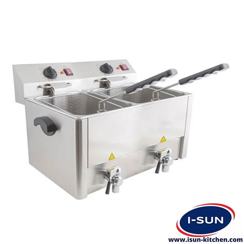 سرخ کن 2 لگن برقی با شیر تخلیه دیاموند