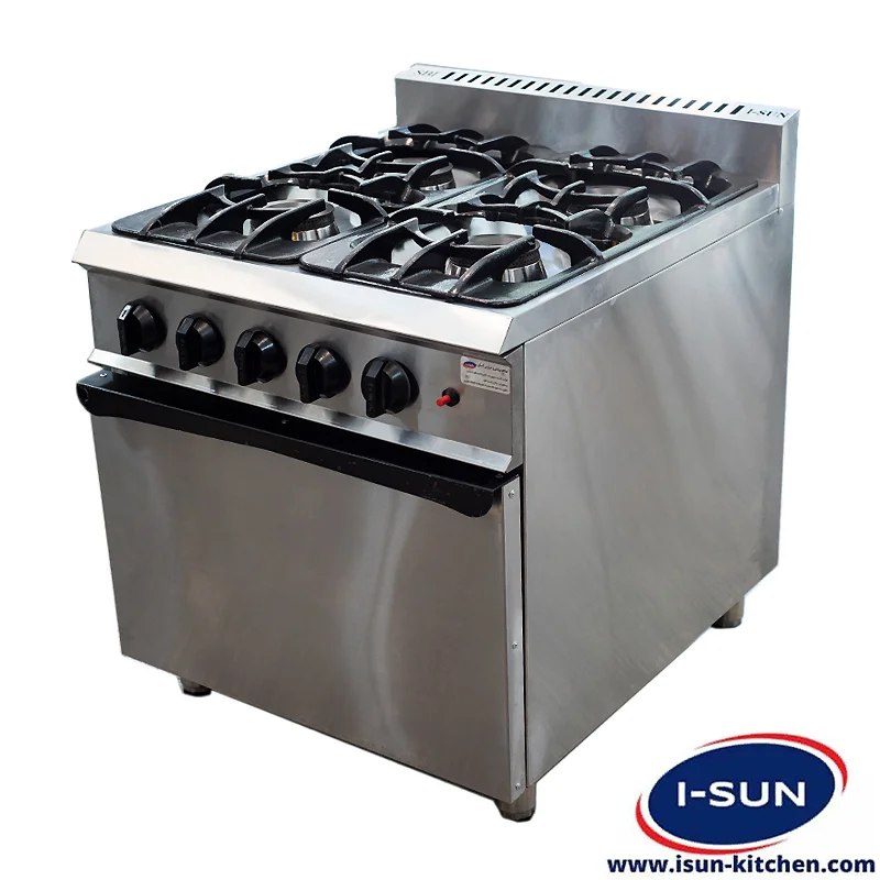 اجاق گاز 4 شعله فردار صنعتی آیسان